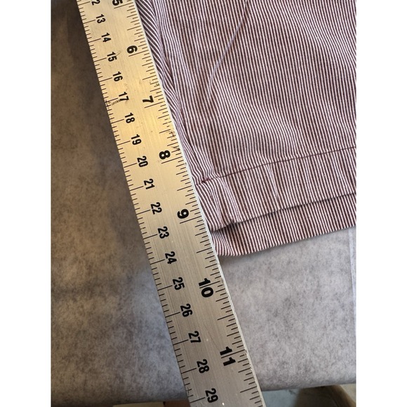 Club Room Shorts Mens 36 Burgundy White Casual Comfort - Picture 4 of 4